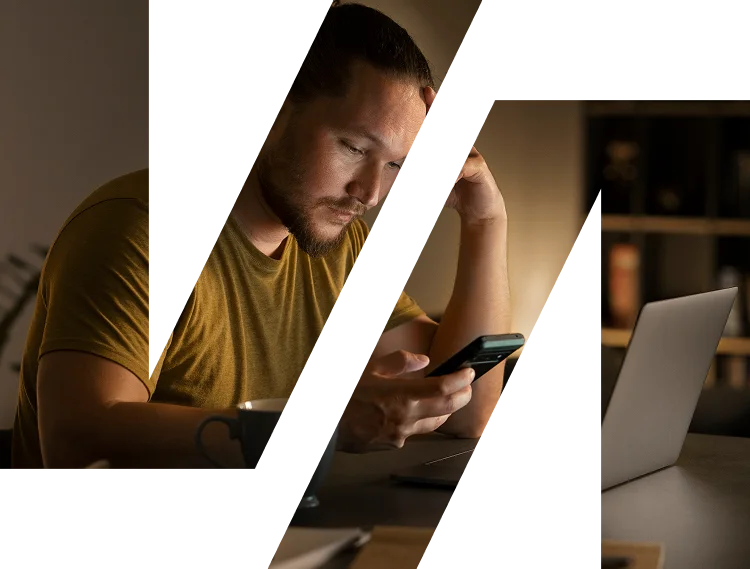 Pessoa com problema de telefonia